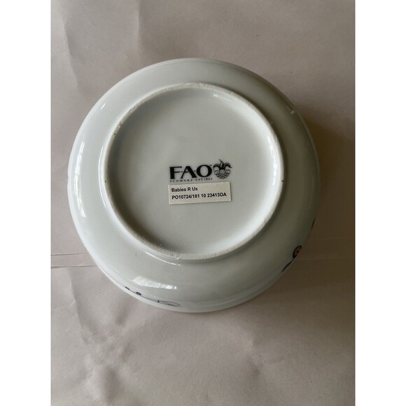 FAO Schwarz Toy Box Porcelain Baby Dish Set 3 Pieces Cup Bowl Plate - Picture 7 of 10